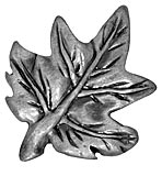 Sierra Lifestyles - Big Sky Cabinet Hardware Maple Leaf Knob - Pewter - cabinetknobsonline