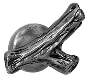 Sierra Lifestyles - Big Sky Cabinet Hardware Branch Knob - Pewter - cabinetknobsonline