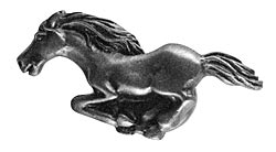 Sierra Lifestyles - Big Sky Cabinet Hardware Stallion Knob - Left Facing - Pewter - cabinetknobsonline