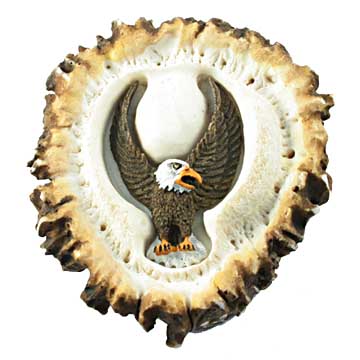 Sierra Lifestyles - Big Sky Cabinet Hardware Deer Burr Knob - Eagle Front - cabinetknobsonline