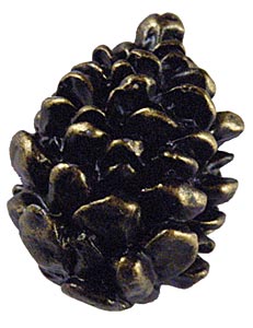 Sierra Lifestyles - Big Sky Cabinet Hardware Pinecone Knob - Bronzed Black - cabinetknobsonline