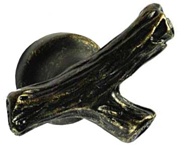 Sierra Lifestyles - Big Sky Cabinet Hardware Branch Knob - Bronzed Black - cabinetknobsonline