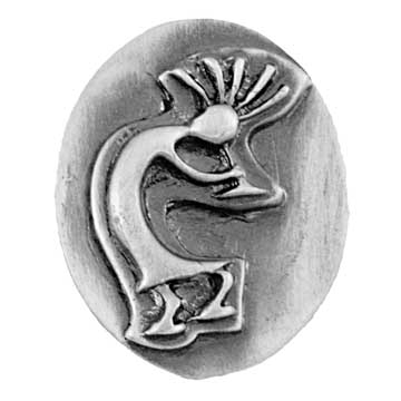 Sierra Lifestyles - Big Sky Cabinet Hardware Kokopelli Knob - Pewter - cabinetknobsonline