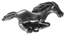 Sierra Lifestyles - Big Sky Cabinet Hardware Stallion Knob - Right Facing - Pewter - cabinetknobsonline