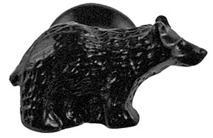 Sierra Lifestyles - Big Sky Cabinet Hardware Bear Knob - Right Facing - Black - cabinetknobsonline