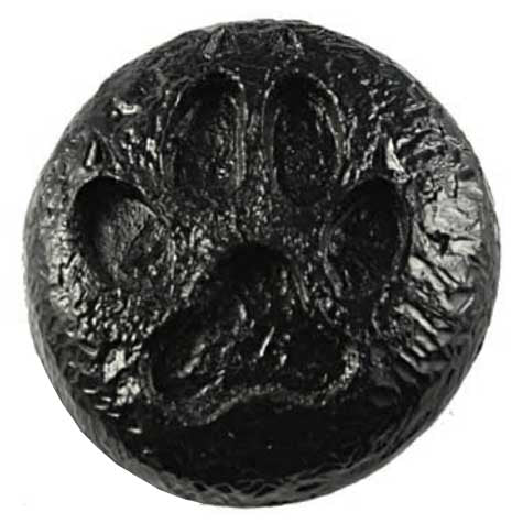 Sierra Lifestyles - Big Sky Cabinet Hardware Wolf Track Knob - Black - cabinetknobsonline