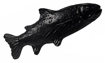 Sierra Lifestyles - Big Sky Cabinet Hardware Trout Pull - Black - cabinetknobsonline