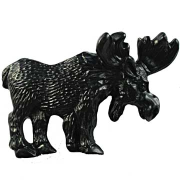 Sierra Lifestyles - Big Sky Cabinet Hardware Moose Pull - Black - cabinetknobsonline