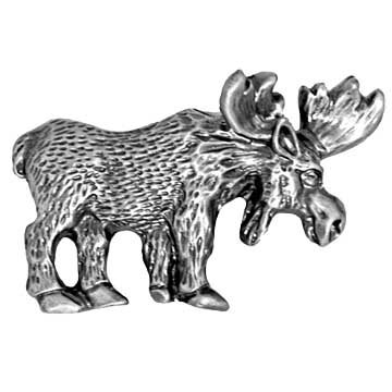 Sierra Lifestyles - Big Sky Cabinet Hardware Moose Pull - Pewter - cabinetknobsonline