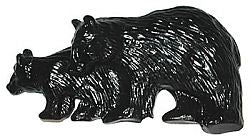 Sierra Lifestyles - Big Sky Cabinet Hardware Bear Pull - Black - cabinetknobsonline