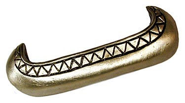 Sierra Lifestyles - Big Sky Cabinet Hardware Canoe Pull - Antique Brass - cabinetknobsonline