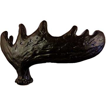 Sierra Lifestyles - Big Sky Cabinet Hardware Moose Paddle Pull - Right Facing - Black - cabinetknobsonline