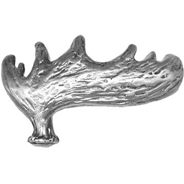 Sierra Lifestyles - Big Sky Cabinet Hardware Moose Paddle Pull - Right Facing - Pewter - cabinetknobsonline