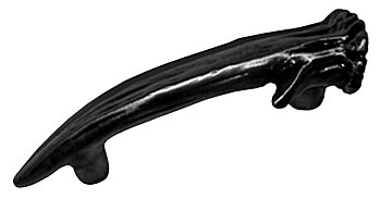 Sierra Lifestyles - Big Sky Cabinet Hardware Antler Pull - Left Facing - Black - cabinetknobsonline