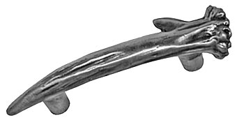 Sierra Lifestyles - Big Sky Cabinet Hardware Antler Pull - Left Facing - Pewter - cabinetknobsonline