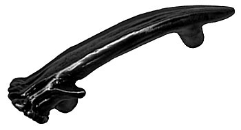 Sierra Lifestyles - Big Sky Cabinet Hardware Antler Pull - Right Facing - Black - cabinetknobsonline