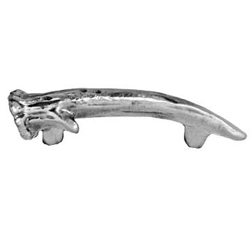 Sierra Lifestyles - Big Sky Cabinet Hardware Antler Pull - Right Facing - Pewter - cabinetknobsonline