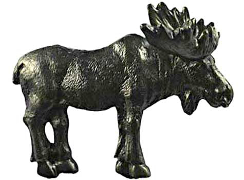 Sierra Lifestyles - Big Sky Cabinet Hardware Realistic Moose Pull - Bronzed Black - cabinetknobsonline