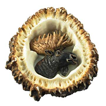 Sierra Lifestyles - Big Sky Cabinet Hardware Elk Burr Pull - Moose - cabinetknobsonline