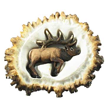 Sierra Lifestyles - Big Sky Cabinet Hardware Elk Burr Pull - Elk - cabinetknobsonline