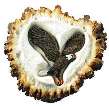 Sierra Lifestyles - Big Sky Cabinet Hardware Elk Burr Pull - Eagle Flying - cabinetknobsonline