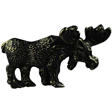 Sierra Lifestyles - Big Sky Cabinet Hardware Moose Pull - Bronzed Black - cabinetknobsonline