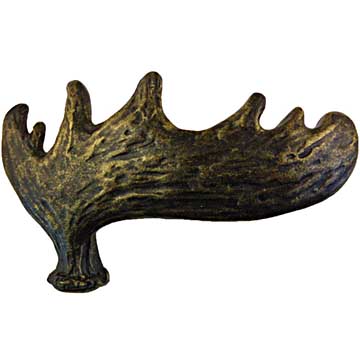 Sierra Lifestyles - Big Sky Cabinet Hardware Moose Paddle Pull - Right Facing - Bronzed Black - cabinetknobsonline