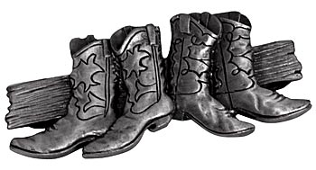 Sierra Lifestyles - Big Sky Cabinet Hardware Boots Pull - Pewter - cabinetknobsonline