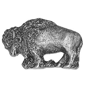 Sierra Lifestyles - Big Sky Cabinet Hardware Buffalo Pull - Pewter - cabinetknobsonline