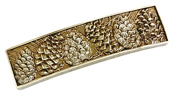 Sierra Lifestyles - Big Sky Cabinet Hardware Pinecone Pull - Antique Brass - cabinetknobsonline