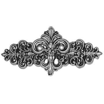 Sierra Lifestyles - Big Sky Cabinet Hardware Fleur De Lis Pull - Pewter - cabinetknobsonline