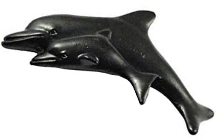 Sierra Lifestyles - Big Sky Cabinet Hardware Dolphin Pull - Black - cabinetknobsonline
