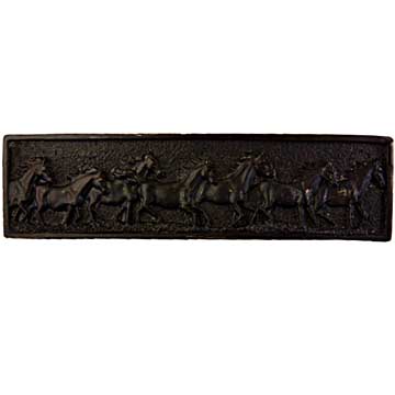 Sierra Lifestyles - Big Sky Cabinet Hardware Running Horse Pull - Black - cabinetknobsonline