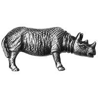 Big Sky Hardware-Animal Rhino Cabinet Knob Pewter - cabinetknobsonline