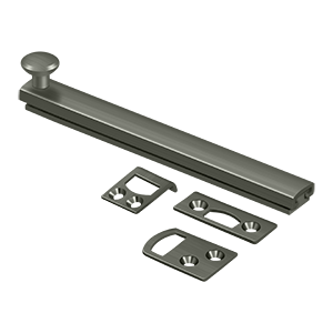 Deltana Architectural Hardware Bolts 6" Surface Bolt, Concealed Screw, HD each - cabinetknobsonline