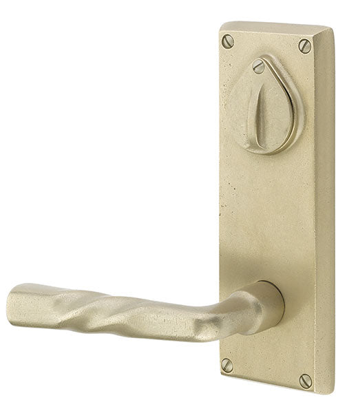 Emtek Door Hardware SidePlate Locksets Sandcast Bronze Tubular Rectangular 7" Non-Keyed Dummy Pair 3-5-8" C-C - cabinetknobsonline