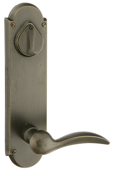 Emtek Door Hardware SidePlate Locksets Sandcast Bronze Tubular # 5 Plate  9-1-4" Keyed Dummy Pair 5-1-2" C-C - cabinetknobsonline