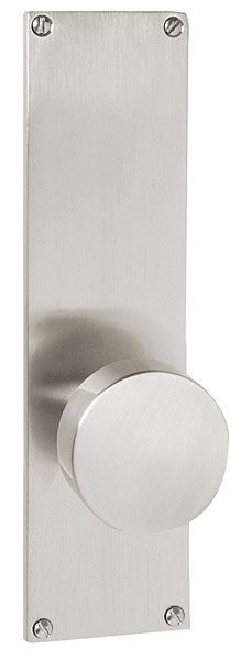 Emtek Door Hardware SidePlate Locksets Brass Tubular Modern 9" Non-Keyed Dummy Pair - cabinetknobsonline