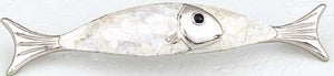 Symphony Designs Decorative Hardware Mother of Pearl Inlaid on Solid Brass in Polished Nickel - cabinetknobsonline