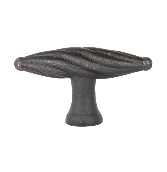 Emtek  Tuscany Bronze Twist Finger Cabinet Knob 3 Inch Long - cabinetknobsonline