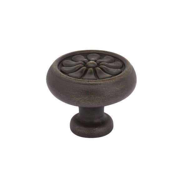 Emtek  Tuscany Bronze Petal Cabinet Knob 1-3-4 Inch Diameter - cabinetknobsonline
