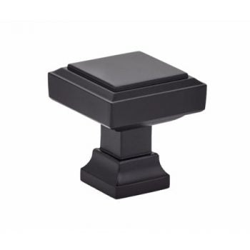 Emtek    Geometric Square Cabinet Knob  1-1-4 Inch Square - cabinetknobsonline