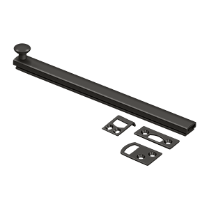 Deltana Architectural Hardware Bolts 8" Surface Bolt, Concealed Screw, HD each - cabinetknobsonline