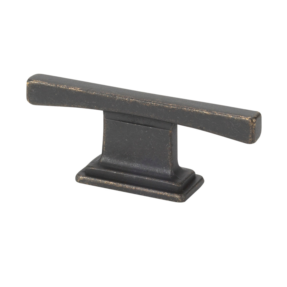 TOPEX DECORATIVE CABINET HARDWARE THIN SQUARE TRANSITIONAL T CABINET PULL - cabinetknobsonline