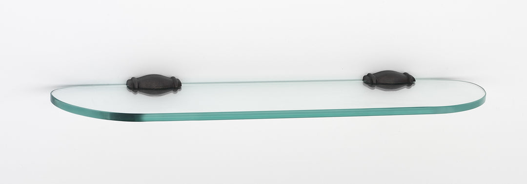 Alno Decorative Hardware 'Creations' 18î Glass Shelf with Brackets - cabinetknobsonline