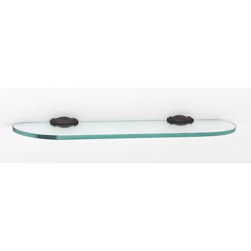 Alno Decorative Hardware 'Creations' 18î Glass Shelf with Brackets - cabinetknobsonline