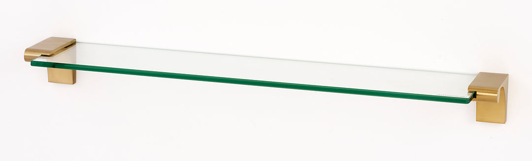 Alno Decorative Hardware 'Creations' 18" GLASS SHELF WITH BRACKETS - cabinetknobsonline