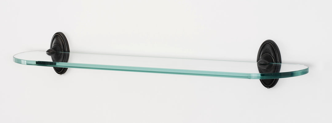 Alno Decorative Hardware 'Creations' 24" GLASS SHELF WITH BRACKETS - cabinetknobsonline