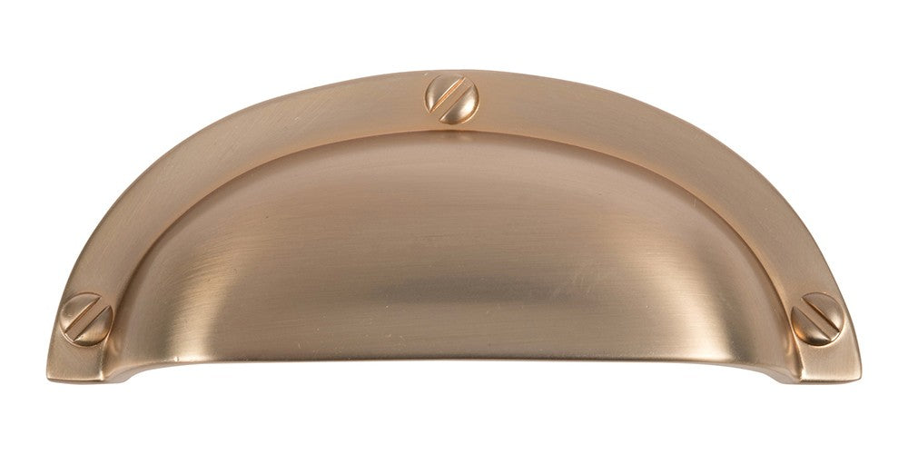 ATLAS HOMEWARES CABINET HARDWARE BIN CUP PULL 64 MM CC CHAMPAGNE - cabinetknobsonline