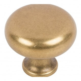 ATLAS HOMEWARES CABINET HARDWARE ROUND KNOB VINTAGE BRASS - cabinetknobsonline